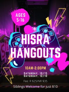 HISRA Hangouts (Ages 5-16) @ HISRA