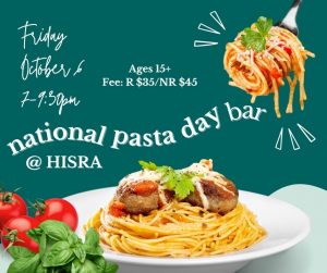 National Pasta Day Pasta Bar @ HISRA